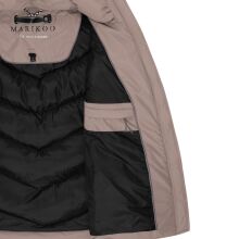 Marikoo Sahnemausii Damen Winter Steppjacke Taupe Grey Größe M - Gr. 38