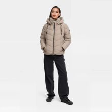 Marikoo Sahnemausii Damen Winter Steppjacke Taupe Grey Größe L - Gr. 40