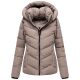 Marikoo Sahnemausii Damen Winter Steppjacke Taupe Grey Größe L - Gr. 40