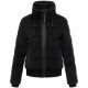 Navahoo Schneepuder Damen Herbst Winter flauschige Teddyfell Jacke gefüttert  Schwarz-Größe XS - Gr. 34