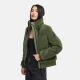 Navahoo Schneepuder Damen Herbst Winter flauschige Teddyfell Jacke gefüttert  Olive Leaf-Größe XS - Gr. 34