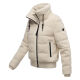 Navahoo Schneepuder Damen Herbst Winter flauschige Teddyfell Jacke gefüttert  Offwhite-Größe XS - Gr. 34