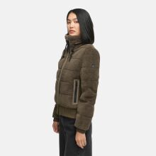 Navahoo Schneepuder Damen Herbst Winter flauschige Teddyfell Jacke gefüttert  Stone Brown-Größe XS - Gr. 34