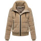 Navahoo Schneepuder Damen Herbst Winter flauschige Teddyfell Jacke gefüttert  Beige-Größe XS - Gr. 34