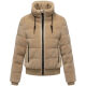 Navahoo Schneepuder Damen Herbst Winter flauschige Teddyfell Jacke gefüttert  Beige-Größe XS - Gr. 34