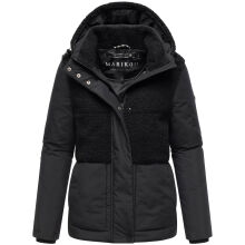 Marikoo Sheeta Damen Herbst Winter Teddyfell Jacke gefüttert  Schwarz Größe S - Gr. 36