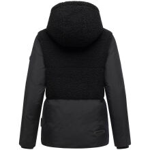 Marikoo Sheeta Damen Herbst Winter Teddyfell Jacke gefüttert  Schwarz Größe S - Gr. 36