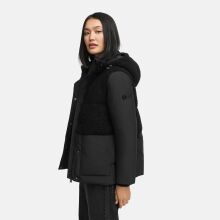 Marikoo Sheeta Damen Herbst Winter Teddyfell Jacke gefüttert  Schwarz Größe M - Gr. 38