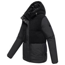Marikoo Sheeta Damen Herbst Winter Teddyfell Jacke gefüttert  Schwarz Größe M - Gr. 38