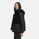 Marikoo Sheeta Damen Herbst Winter Teddyfell Jacke gefüttert  Schwarz Größe XL - Gr. 42