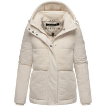 Marikoo Sheeta Damen Herbst Winter Teddyfell Jacke gefüttert  Offwhite Größe XL - Gr. 42