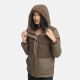 Marikoo Sheeta Damen Herbst Winter Teddyfell Jacke gefüttert  Stone Brown Größe L - Gr. 40