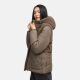 Marikoo Sheeta Damen Herbst Winter Teddyfell Jacke gefüttert  Stone Brown Größe XXL - Gr. 44