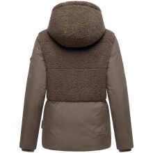 Marikoo Sheeta Damen Herbst Winter Teddyfell Jacke gefüttert  Stone Brown Größe XXXL - Gr. 46
