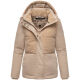 Marikoo Sheeta Damen Herbst Winter Teddyfell Jacke gefüttert  Beige Größe XXXL - Gr. 46