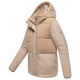 Marikoo Sheeta Damen Herbst Winter Teddyfell Jacke gefüttert  Beige Größe XXXL - Gr. 46