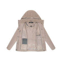 Marikoo Sheeta Damen Herbst Winter Teddyfell Jacke gefüttert  Light Taupe Größe XS - Gr. 34