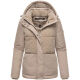 Marikoo Sheeta Damen Herbst Winter Teddyfell Jacke gefüttert  Light Taupe Größe XS - Gr. 34