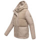 Marikoo Sheeta Damen Herbst Winter Teddyfell Jacke gefüttert  Light Taupe Größe XS - Gr. 34