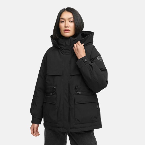 Marikoo Shigaraa Damen Herbst Winter Jacke Schwarz-Größe S - Gr. 36