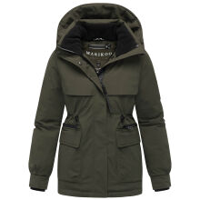 Marikoo Shigaraa Damen Herbst Winter Jacke Dark Olive-Größe XL - Gr. 42