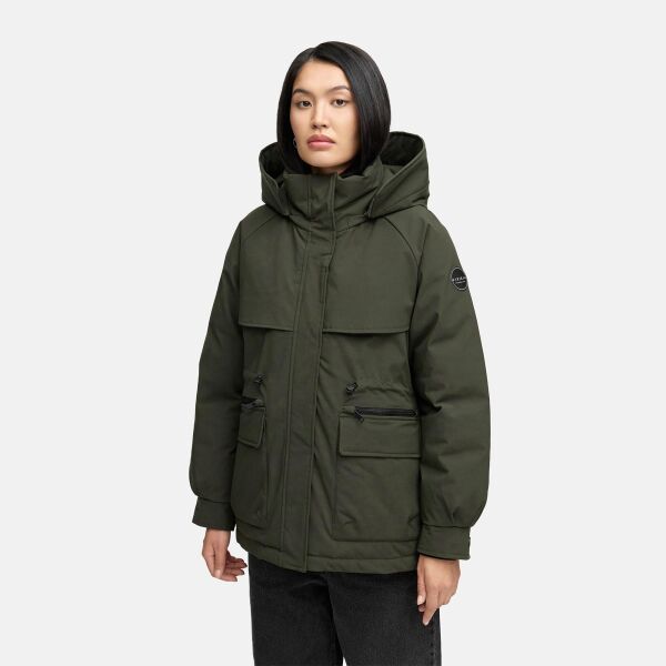 Marikoo Shigaraa Damen Herbst Winter Jacke Dark Olive-Größe XXXL - Gr. 46
