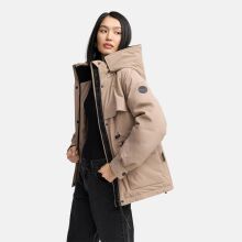 Marikoo Shigaraa Damen Herbst Winter Jacke Taupe Grey-Größe S - Gr. 36