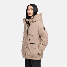 Marikoo Shigaraa Damen Herbst Winter Jacke Taupe Grey-Größe XXXL - Gr. 46