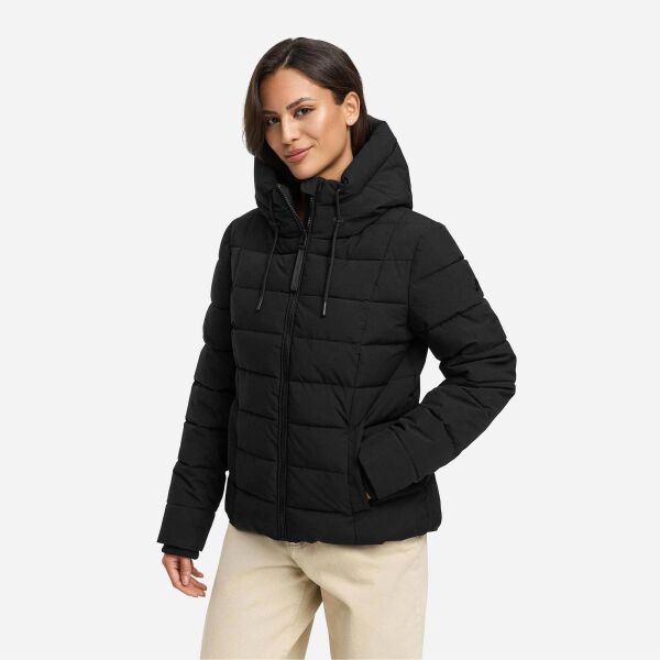 Marikoo Tayenaa Damen Herbst Winter Steppjacke Schwarz-Größe L - Gr. 40