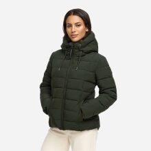 Marikoo Tayenaa Damen Herbst Winter Steppjacke Dark Olive-Größe L - Gr. 40