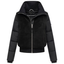 Navahoo Teddyzone Damen Winter Steppjacke gefüttert Schwarz-Größe S - Gr. 36