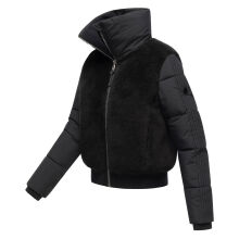 Navahoo Teddyzone Damen Winter Steppjacke gefüttert Schwarz-Größe S - Gr. 36