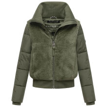 Navahoo Teddyzone Damen Winter Steppjacke gefüttert Olive Leaf-Größe XS - Gr. 34