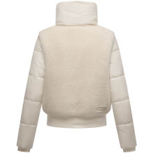 Navahoo Teddyzone Damen Winter Steppjacke gefüttert Offwhite-Größe XS - Gr. 34