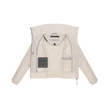 Navahoo Teddyzone Damen Winter Steppjacke gefüttert Offwhite-Größe XS - Gr. 34