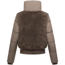 Navahoo Teddyzone Damen Winter Steppjacke gefüttert Stone Brown-Größe XS - Gr. 34