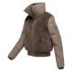 Navahoo Teddyzone Damen Winter Steppjacke gefüttert Stone Brown-Größe XS - Gr. 34