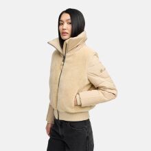 Navahoo Teddyzone Damen Winter Steppjacke gefüttert Beige-Größe XS - Gr. 34