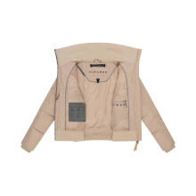 Navahoo Teddyzone Damen Winter Steppjacke gefüttert Beige-Größe XS - Gr. 34