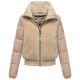 Navahoo Teddyzone Damen Winter Steppjacke gefüttert Beige-Größe XS - Gr. 34