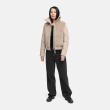 Navahoo Teddyzone Damen Winter Steppjacke gefüttert Light Taupe-Größe XS - Gr. 34