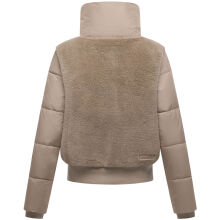 Navahoo Teddyzone Damen Winter Steppjacke gefüttert Light Taupe-Größe XS - Gr. 34