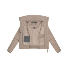 Navahoo Teddyzone Damen Winter Steppjacke gefüttert Light Taupe-Größe XS - Gr. 34