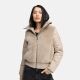 Navahoo Teddyzone Damen Winter Steppjacke gefüttert Light Taupe-Größe XS - Gr. 34