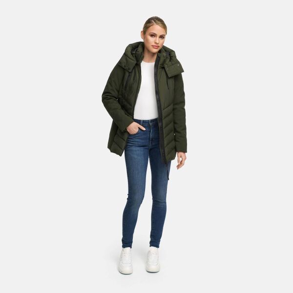 Marikoo Tivaa Damen Herbst Winter Steppjacke Dark Olive-Größe S - Gr. 36