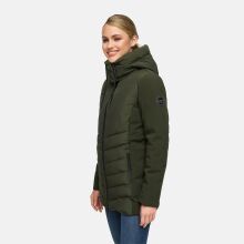 Marikoo Tivaa Damen Herbst Winter Steppjacke Dark Olive-Größe M - Gr. 38