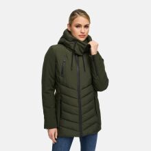 Marikoo Tivaa Damen Herbst Winter Steppjacke Dark Olive-Größe L - Gr. 40
