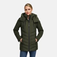 Marikoo Tivaa Damen Herbst Winter Steppjacke Dark Olive-Größe XXL - Gr. 44