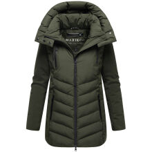 Marikoo Tivaa Damen Herbst Winter Steppjacke Dark Olive-Größe XXL - Gr. 44