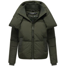 Navahoo Traumelfe Damen Herbst Winter Jacke kurz Dark Olive-Größe XS - Gr. 34
